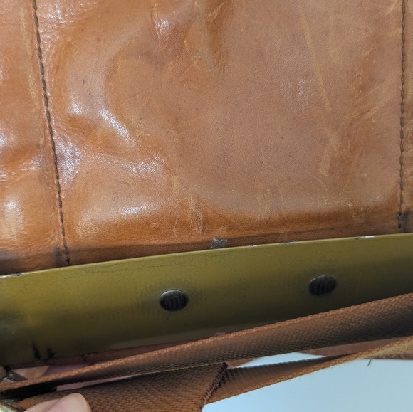 Vintage Beckman Style Rucksack Brown Leather Backpack - Picture 10 of 16